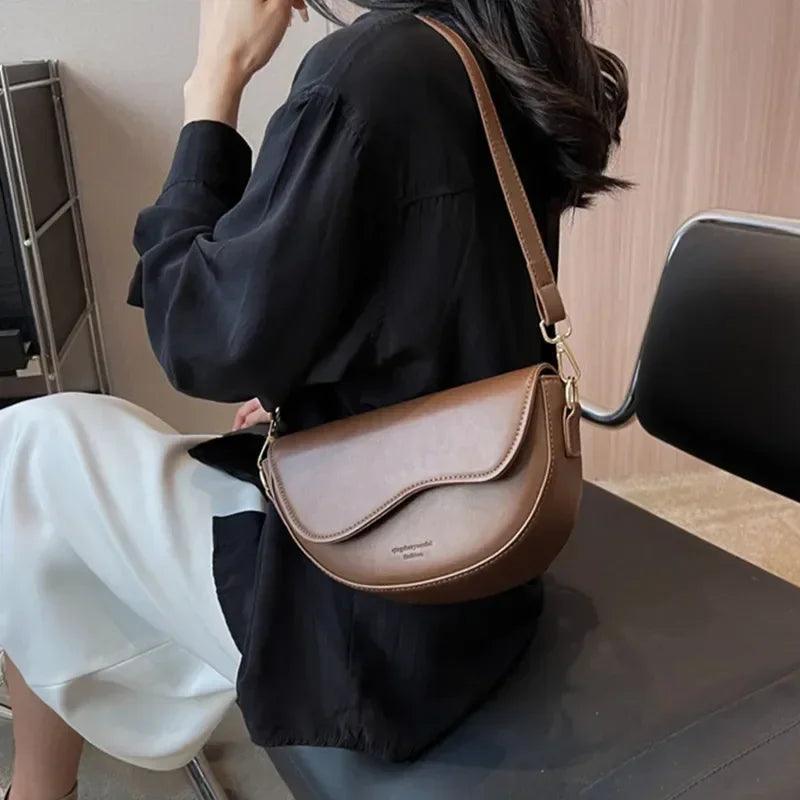 Women's Small Leather Saddle Armpit Bags - Venus Trendy Fashion Online