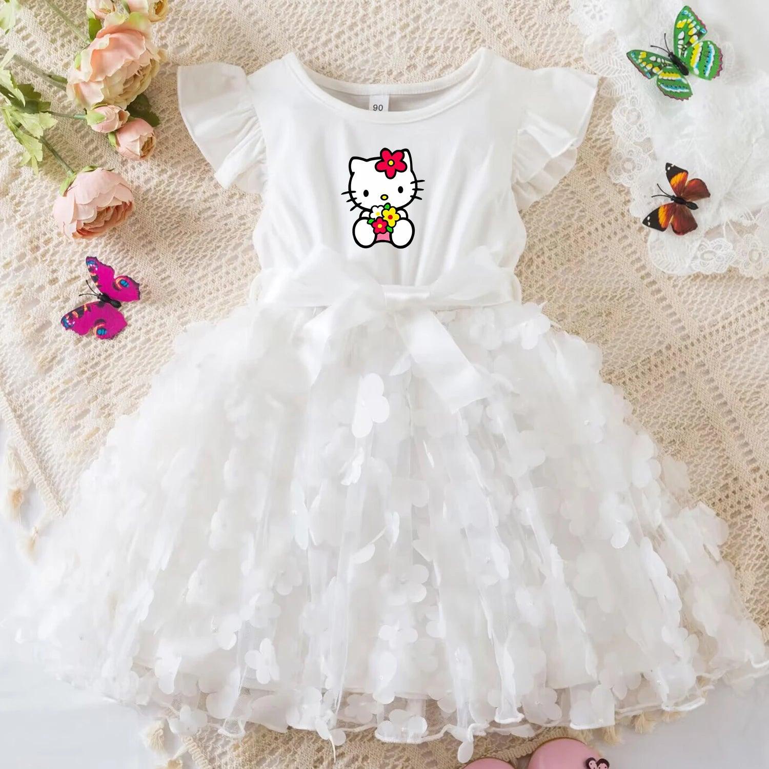 Summer 3D Butterfly Girls Princess Dress - Venus Trendy Fashion Online