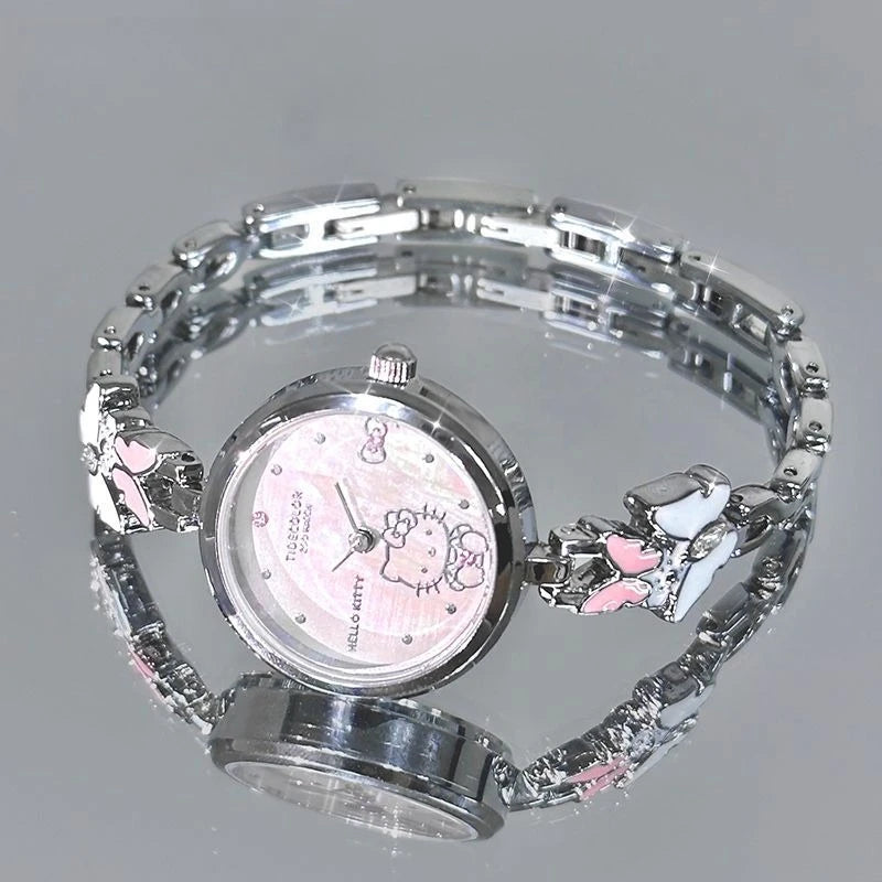 Hello Kitty Luxury Niche Design Wristwatch for Birthday Gift