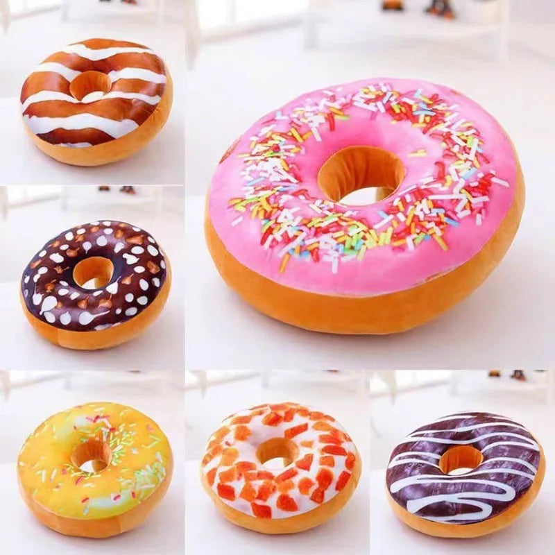 Simulation 3D Sweet Donut Pillow Cushion