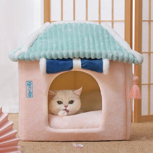 Winter Cozy Pet House For Cat Dog
