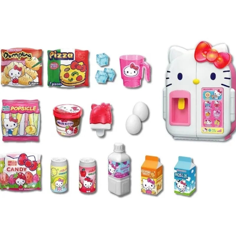 Sanior Hello Kitty Mini Fridge Girl Simulation Toy Set
