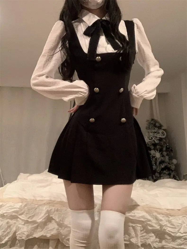 Casual Bow Tie Japanese JK Lolita Dress