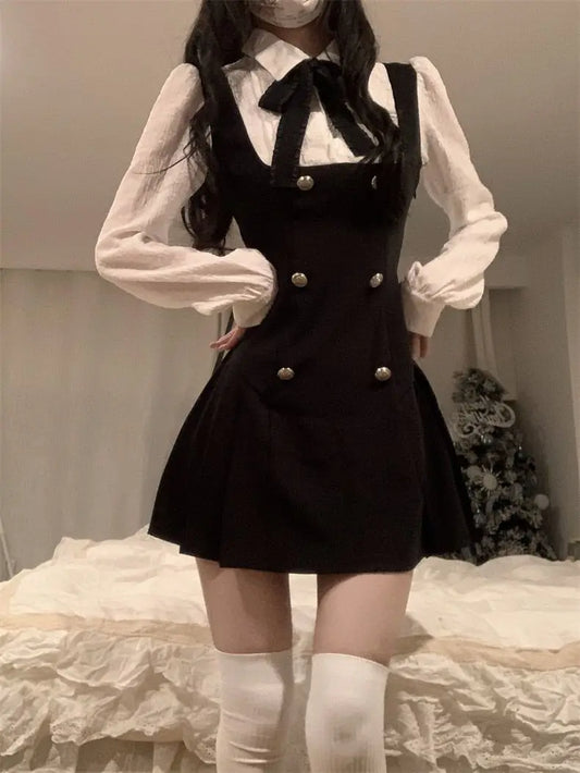 Casual Bow Tie Japanese JK Lolita Dress