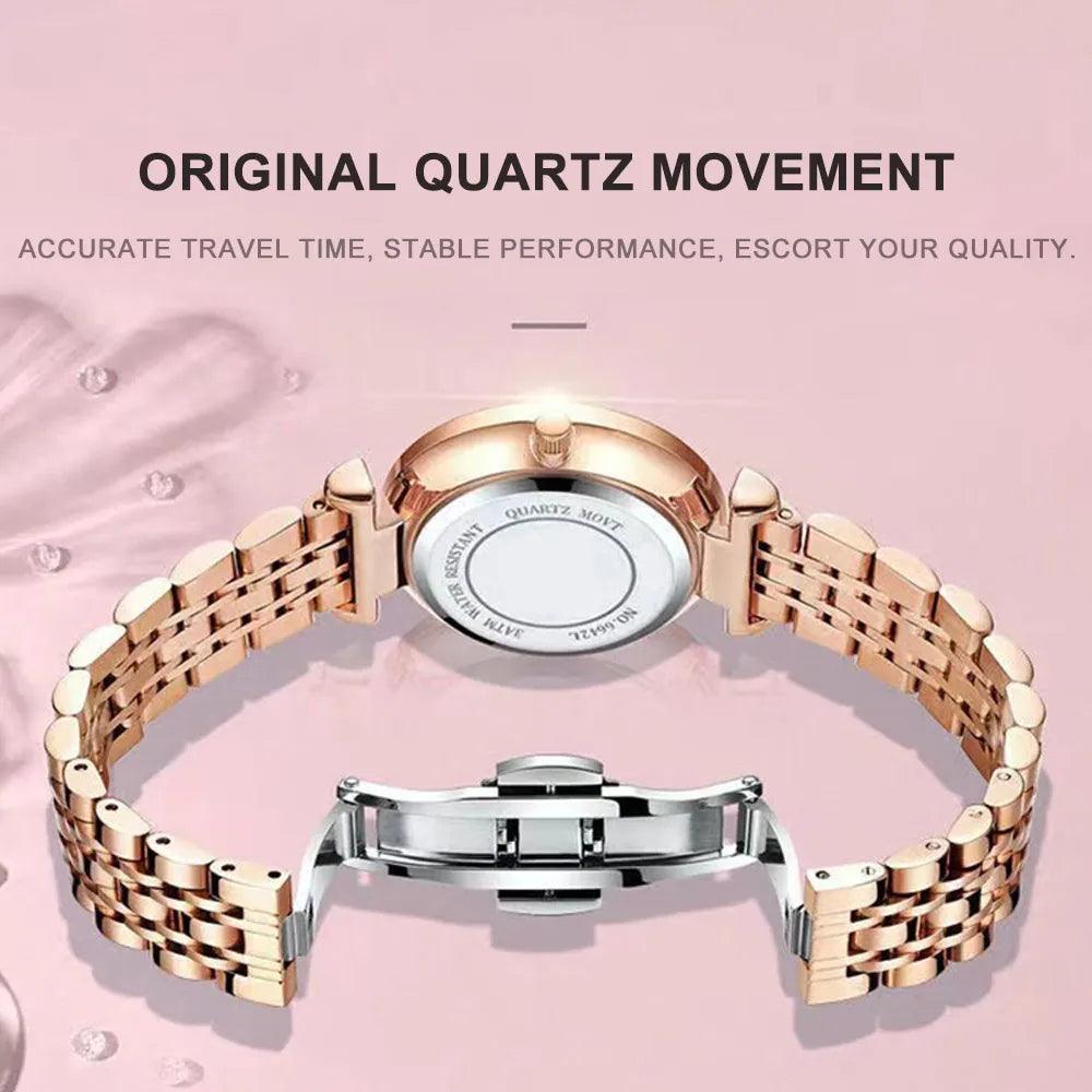 New Fashion Brand Stainless Steel Waterproof Quartz Female Wrist Watch - Venus Trendy Fashion Online