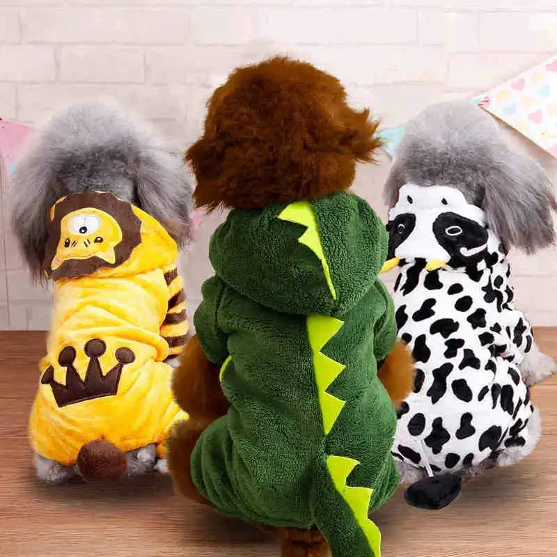Cartoon Winter Warm Pet Jumpsuit