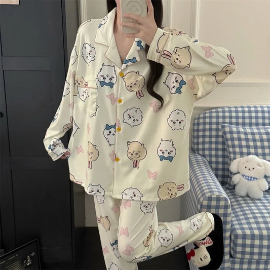 Anime Chiikawa Hachiware Delong Pajamas