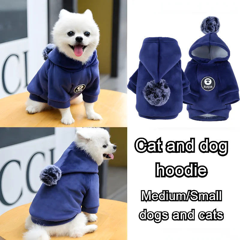 Pets Clothes Fleece Hooded Jacket for Winter - Venus Trendy Fashion Online