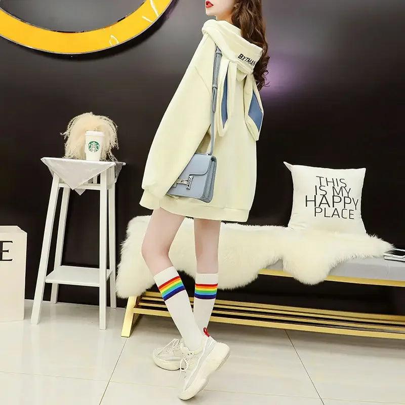 Korean Style Fashion Cute Rabbit Ears Hoodie - Venus Trendy Fashion Online