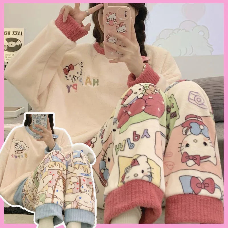Kawaii Cartoon's Women's Winter Pajamas