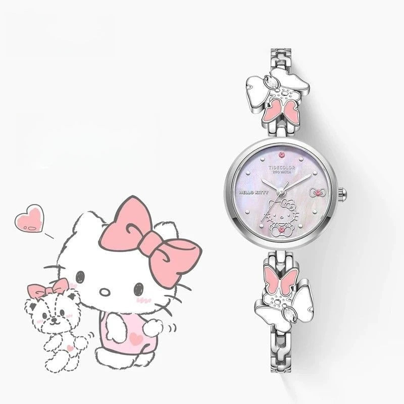 Hello Kitty Luxury Niche Design Wristwatch for Birthday Gift