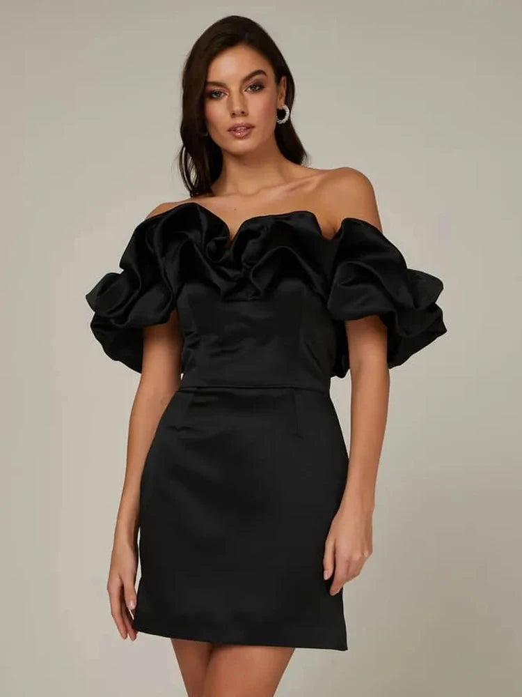 Women's Sexy Backless Mini Evening Dress - Venus Trendy Fashion Online