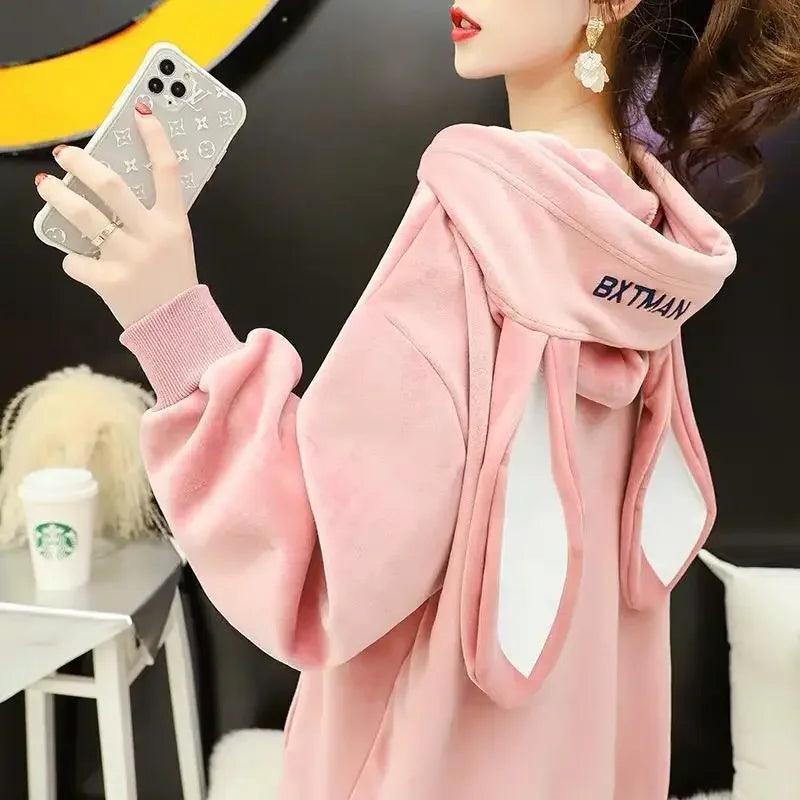 Korean Style Fashion Cute Rabbit Ears Hoodie - Venus Trendy Fashion Online