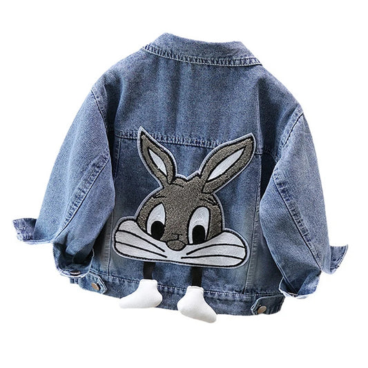 Kid's Cartoon Rabbit Pattern Lapel  Fashion Coats - Venus Trendy Fashion Online