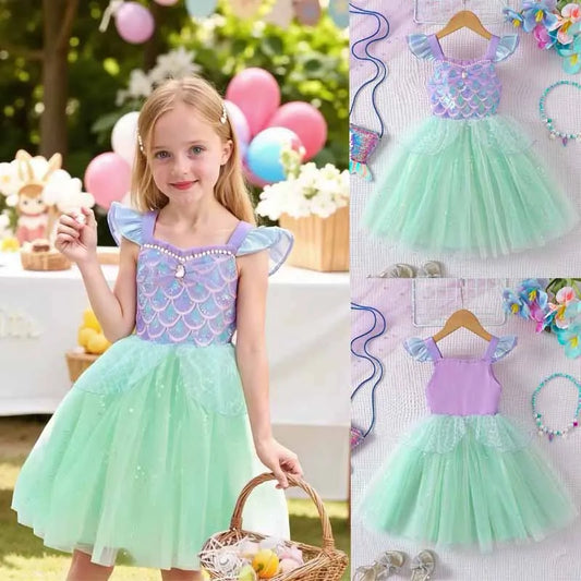 Girls Mermaid Princess Dress