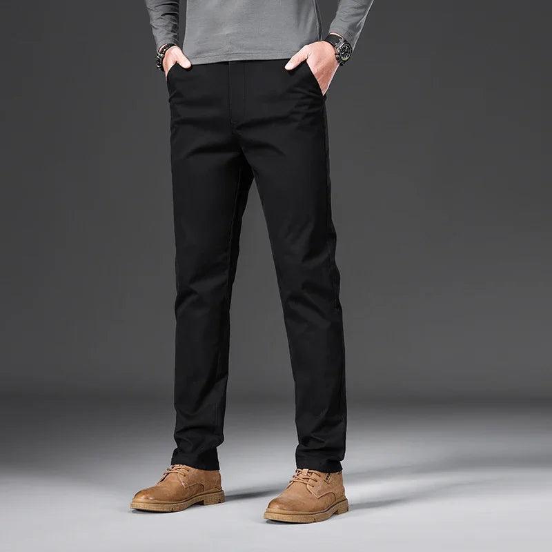 Men's Comfortable Elastic Slim Straight Trousers