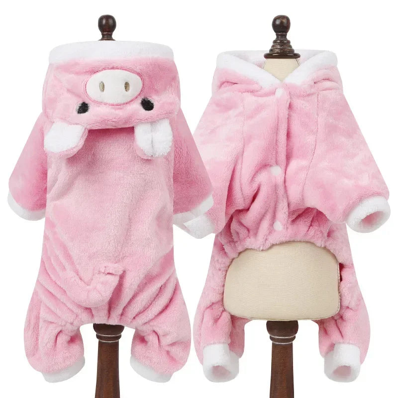 Cartoon Winter Warm Pet Jumpsuit