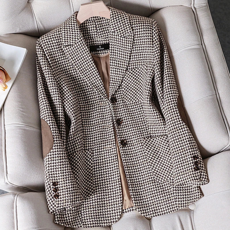 Women Tempeament Wool Long Sleeve Jacket