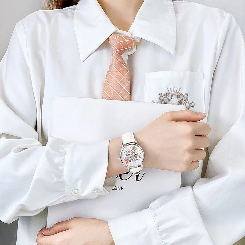 Women's fashionable luminous waterproof quartz watch