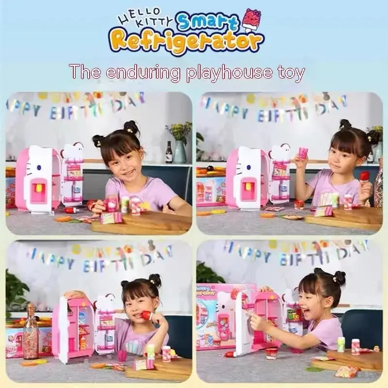 Sanior Hello Kitty Mini Fridge Girl Simulation Toy Set
