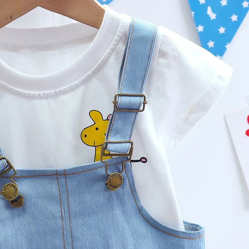 Summer Baby Jeans Overalls One-piece Sets