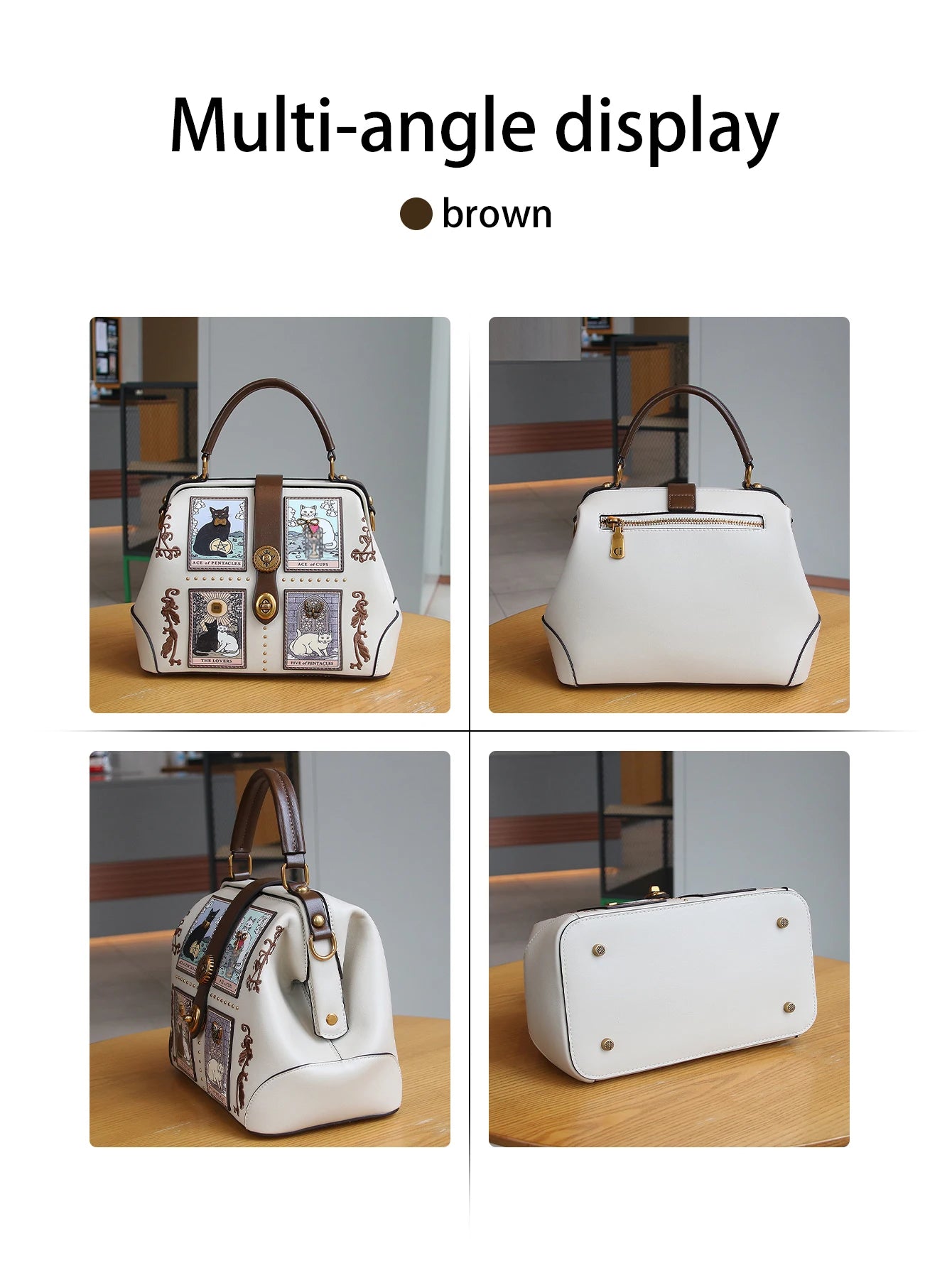 New Niche Design Luxury and Cute Cat Clip Bag