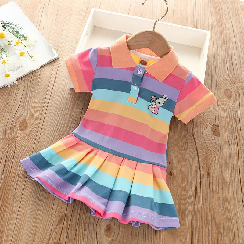 Girl's Summer fashion cute short sleeve princess dress