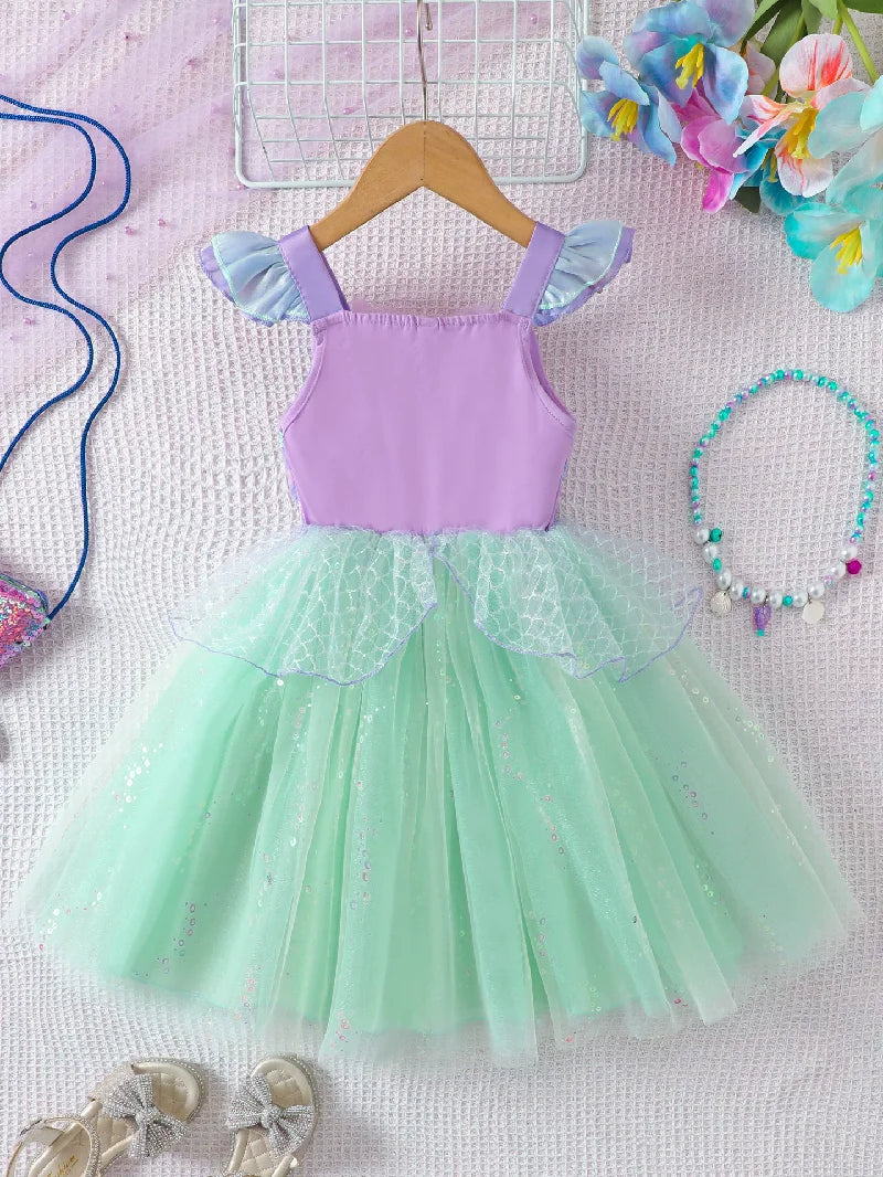 Girls Mermaid Princess Dress