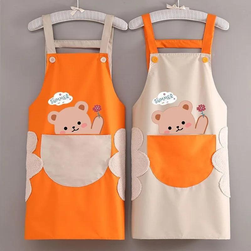 Waterproof Cartoon Printed Women Aprons Cleaning Accessory - Venus Trendy Fashion Online