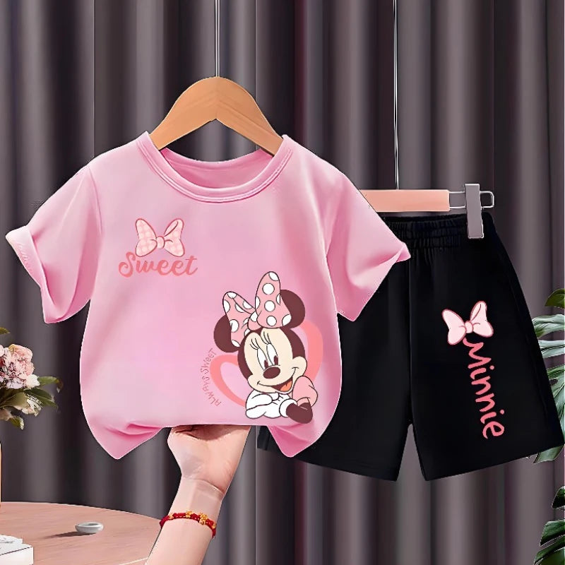 Cartoon's Children's T Shirt and Shorts Two Piece Set