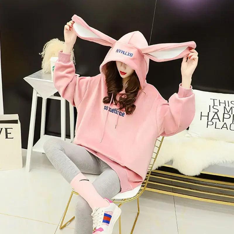 Korean Style Fashion Cute Rabbit Ears Hoodie - Venus Trendy Fashion Online