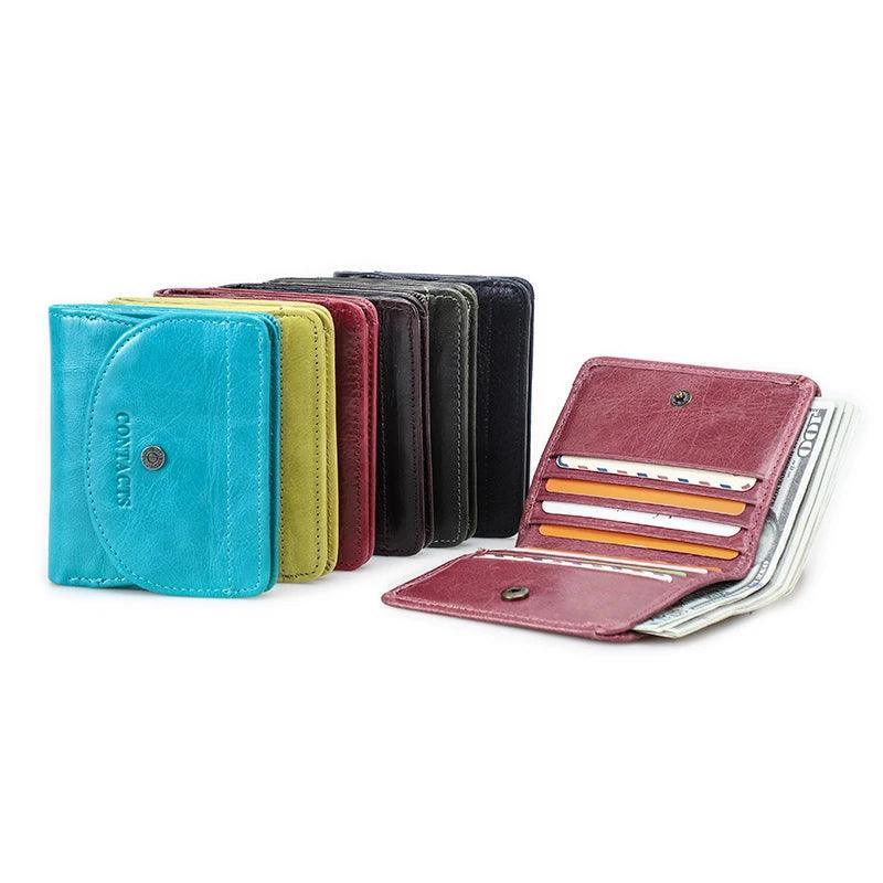 Genuine Leather Short Wallets for Women