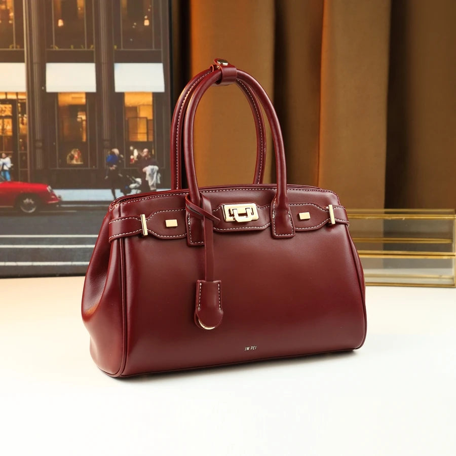 Foreign-style high-end soft leather platinum bag