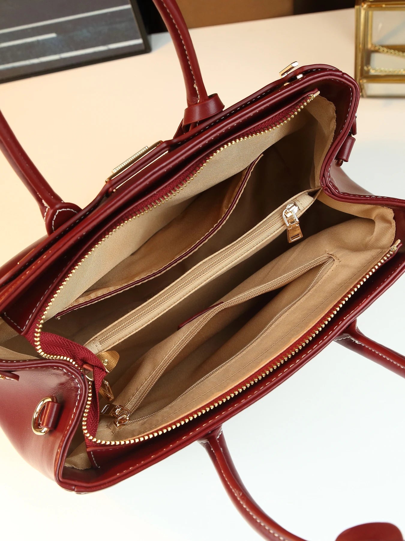 Foreign-style high-end soft leather platinum bag