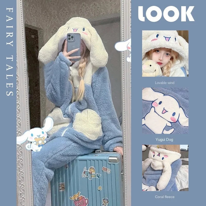 Winter Cinnamoroll Long Robe Nightgown