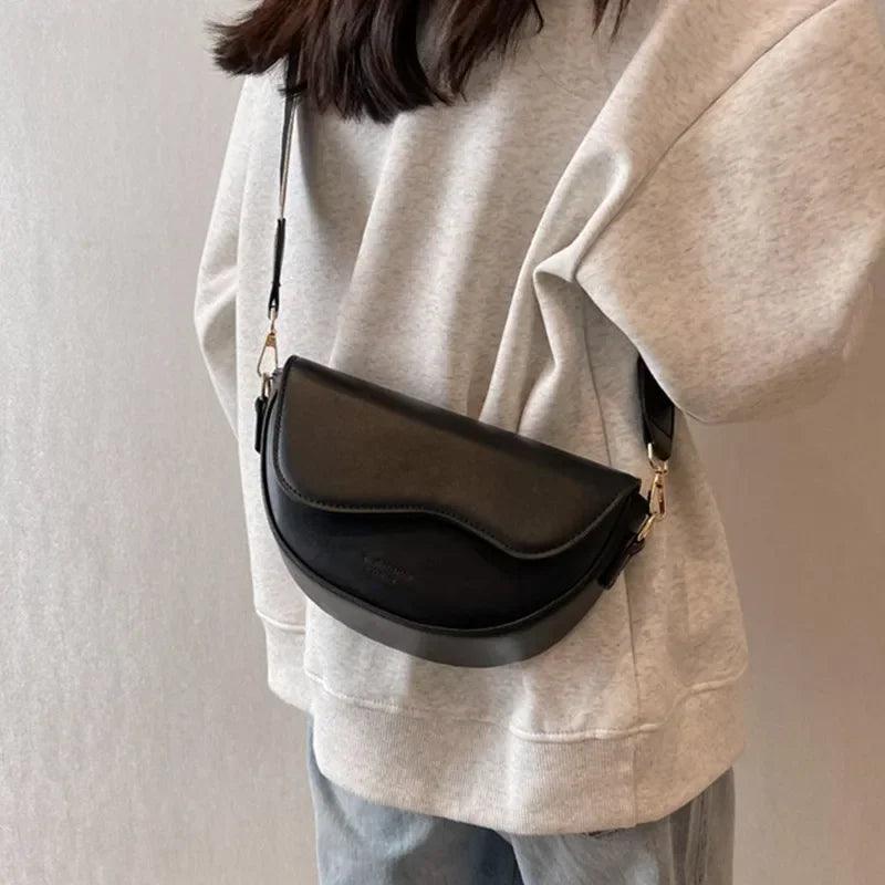 Women's Small Leather Saddle Armpit Bags - Venus Trendy Fashion Online