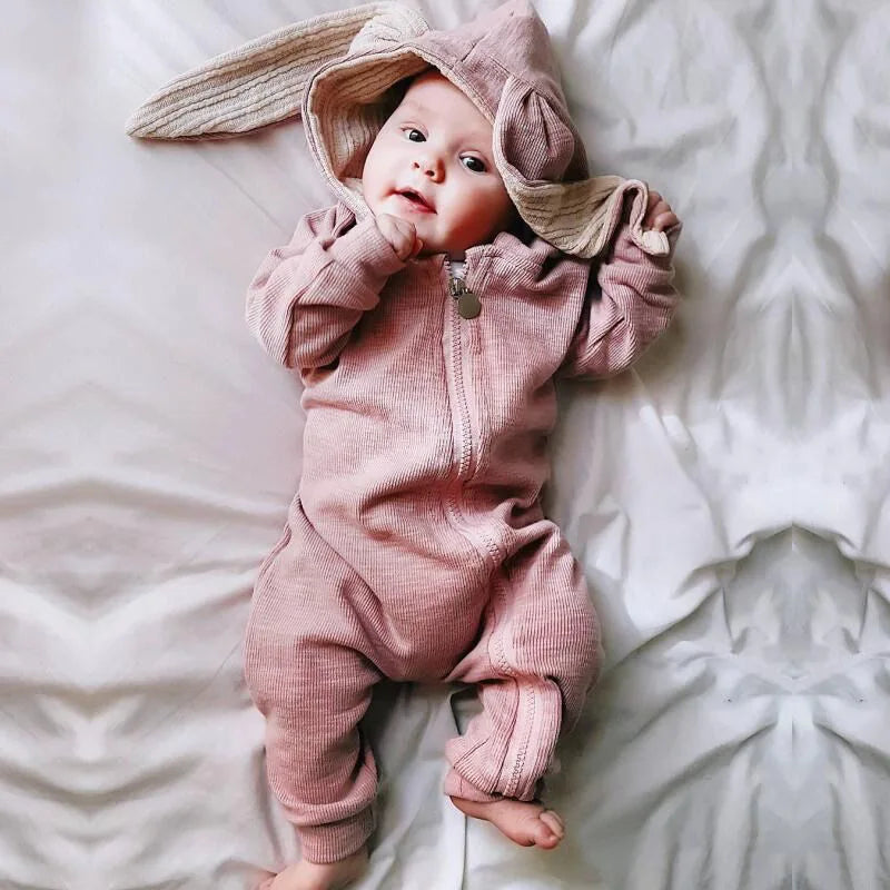 Cotton Long Sleeve Rabbit Baby Rompers Clothes