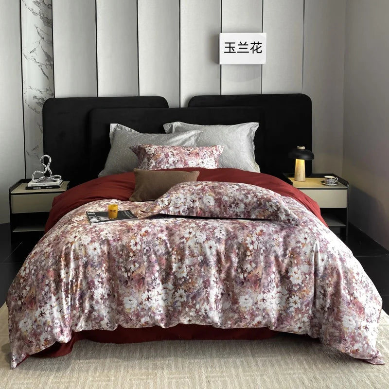 Botanical Flowers Cotton Luxury Soft Bedding Set