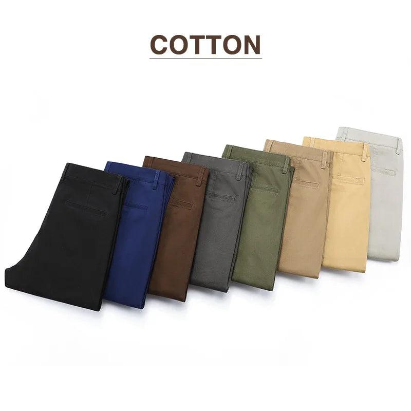 Men's Comfortable Elastic Slim Straight Trousers