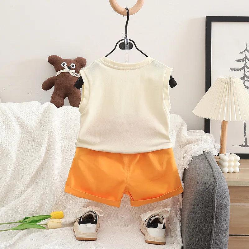 Summer Children Cute Cats Clothes Suits