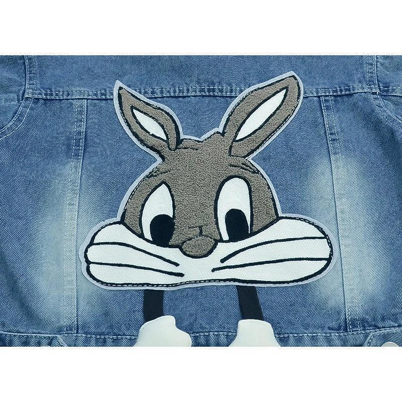 Kid's Cartoon Rabbit Pattern Lapel Fashion Coats - Venus Trendy Fashion Online