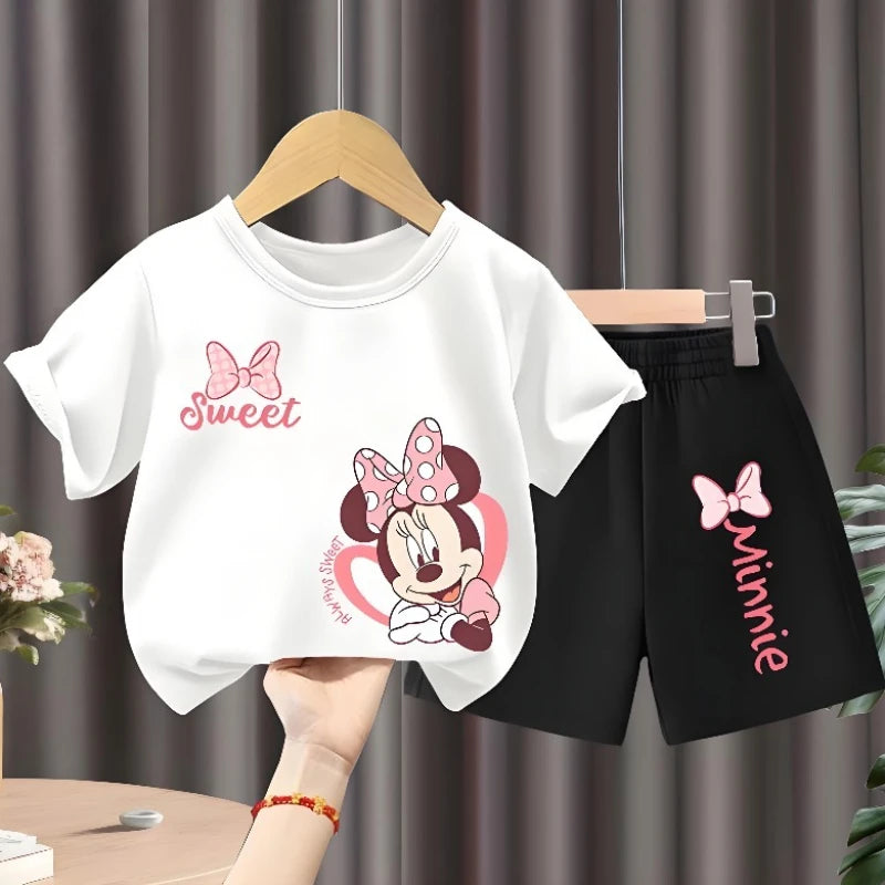 Cartoon's Children's T Shirt and Shorts Two Piece Set
