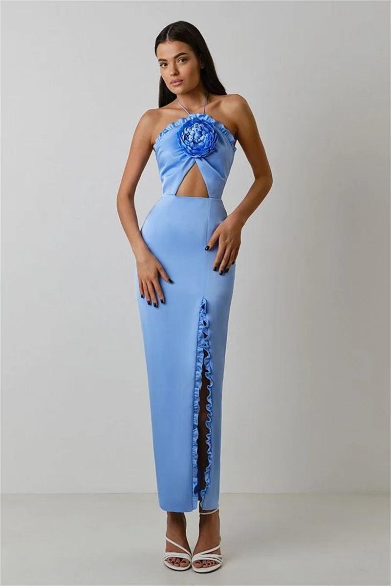 3D Flower Formal Evening Dress - Venus Trendy Fashion Online