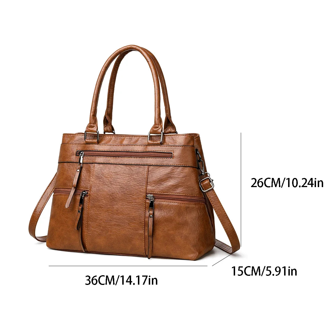 Elegant Women High Quality Leather Top-Handle Bags