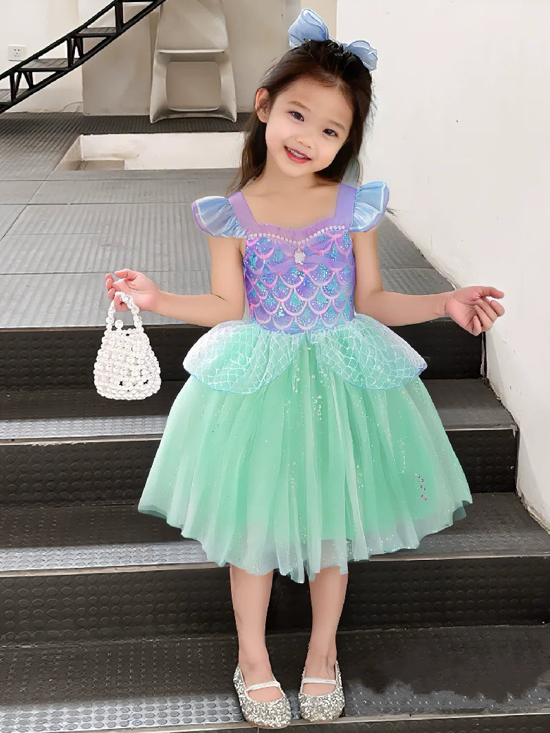 Girls Mermaid Princess Dress