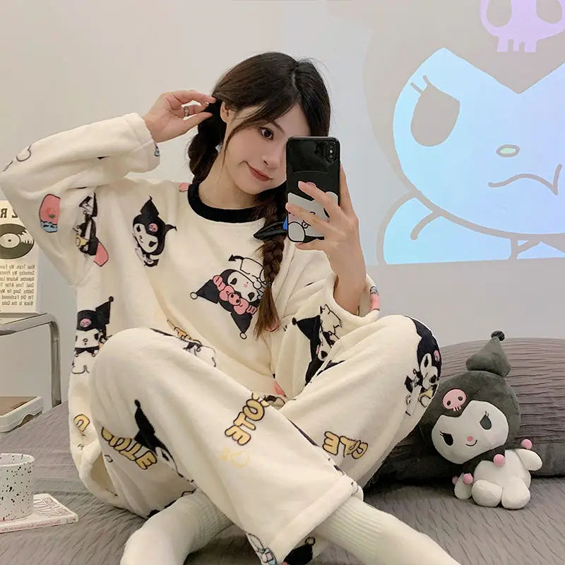 Kawaii Cartoon's Women's Winter Pajamas