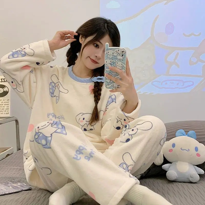 Kawaii Cartoon's Women's Winter Pajamas