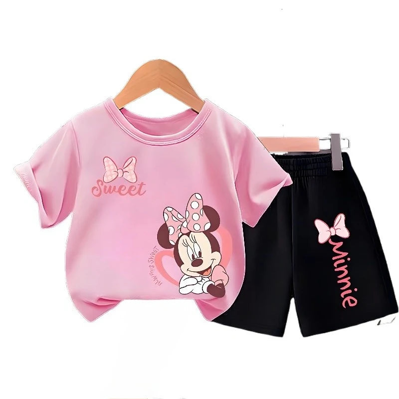 Cartoon's Children's T Shirt and Shorts Two Piece Set