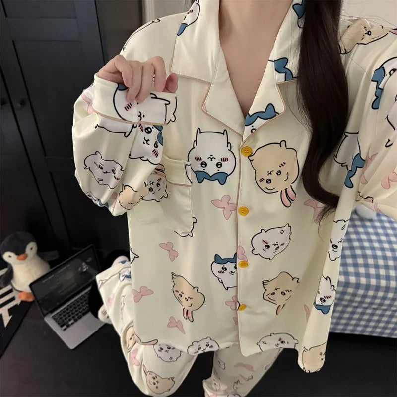 Anime Chiikawa Hachiware Delong Pajamas