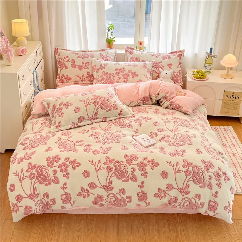 Cute Bear Duvets Cover Soft Blanket (No Pillowcase)